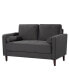 Фото #9 товара Lillith Modern Loveseat With Upholstered Fabric and Wooden Frame