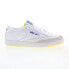 Фото #2 товара Reebok Club C 85 Prince Mens White Leather Lace Up Lifestyle Sneakers Shoes
