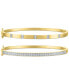 ფოტო #1 პროდუქტის 2-Pc. Set Diamond Bangle Bracelets (1/5 ct. t.w.) in 14k Gold-Plated Sterling Silver