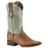 Фото #4 товара Ferrini Santa Fe Square Toe Cowboy Mens Brown, Green Casual Boots 12871-55
