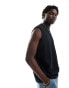 ASOS DESIGN oversized tank vest in black with New York back print Черный, XS - Chest 36 - фото #3