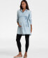 Фото #2 товара Women's Cotton Chambray Belted Maternity Tunic