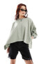 Фото #1 товара Free People oversized seam detail washed sweatshirt in khaki