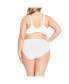 Plus Size Lace Soft Cup Wire Free Bra - white