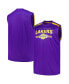 Men's Purple Los Angeles Lakers Big Tall Birdseye Muscle Tank Top Purple, Gold, 4XB - фото #1