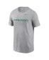 ფოტო #3 პროდუქტის Men's Heather Gray Oregon Ducks Primetime Evergreen Wordmark T-Shirt