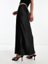 4th & Reckless satin maxi skirt in black