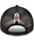 Men's Black New England Patriots 2021 Salute To Service Trucker 9TWENTY Adjustable Hat