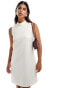 Фото #4 товара Closet London high neck sleeveless mini dress in ivory