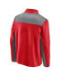 Men's Red, Gray Houston Rockets Primary Logo Fleece Quarter-Zip Jacket