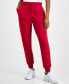 ფოტო #1 პროდუქტის Women's Relaxed Rib-Cuff Fleece Joggers, Created for Macy's