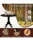 Фото #8 товара Wooden Dining Table with Round Tabletop and Curved Trestle Legs