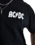 ASOS DESIGN unisex oversized license t-shirt with AC/DC prints in black