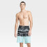 Фото #2 товара Men's 10" Tropical Print Swim Shorts - Goodfellow & Co Aqua Green 42