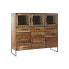 Фото #1 товара Дисплей-стенд DKD Home Decor Металл Стеклянный древесина акации Переработанная древесина 135 x 40 x 120 cm