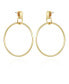 Gold-Tone Hoop Drop Earrings