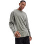 ASOS DESIGN relaxed long sleeve t-shirt in khaki