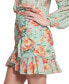 Women's Vanessa Floral Ruched Ruffled Mini Skirt