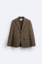 Wool blend suit blazer