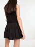 ASOS DESIGN pleated mini skirt in black