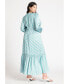Фото #2 товара Plus Size Twisted Stripe Maxi Dress