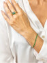 Фото #3 товара Tessa Green Bracelet MCB23055G tennis gold plated bracelet
