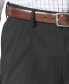 Men's Comfort Relaxed Pleated Cuffed Fit Khaki Stretch Pants