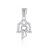 Фото #1 товара Silver pendant with zircons Angel AGH678