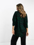 ASOS DESIGN oversized long sleeve shirt in green zebra print