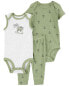 Baby 3-Piece Palm Tree Little Bodysuit Set NB