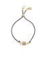 ფოტო #2 პროდუქტის Faux Stone Signature Padlock Leather Slider Bracelet