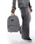 Vans old skool check backpack in black and white