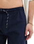 Brave Soul lightweight cotton elasticated waist shorts in navy