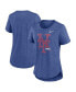 Women's Heather Royal New York Mets Touch Tri-Blend T-shirt