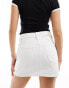 Stradivarius denim mini skirt in white Белый, 36 - фото #2