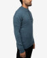 Фото #3 товара Men's Mock Neck Texture Quarter Zip Knitted Sweater