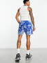 ASOS DESIGN oversized shorts in blue tie dye