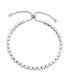 ფოტო #2 პროდუქტის Prom Round Bezel Set Bubble Cubic Zirconia CZ Tennis Bracelet Slide Bolo Bracelet For Women Adjustable Sliding Ball Clasp Bracelet