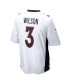 Фото #2 товара Men's Russell Wilson White Denver Broncos Game Jersey