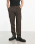 Фото #2 товара ASOS DESIGN oversized tapered smart trouser in chocolate brown