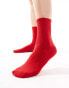 Фото #1 товара ASOS DESIGN bright red ankle socks