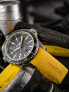 Фото #7 товара Мужские наручные часы с желтым силиконовым ремешком Traser H3 110331 P67 Diver Automatik T100 Grey 46mm 50ATM