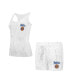 Фото #1 товара Women's White New York Knicks Quartz Tank Top Shorts Set