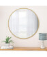 Фото #3 товара Wall Mirror 36 Inch Gold Circular Mirror Metal Framed Mirror Round Vanity Mirror Dressing Mirror, For Bathroom, Living Room, Bedroom Wall Decor
