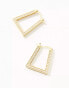 Фото #4 товара ALDO gold plated hoop earrings with cubiz zirconia embellishment