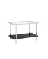 Фото #3 товара Angwin Console Table, Mirrored, Faux Marble & Chrome