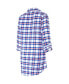 ფოტო #2 პროდუქტის Women's Royal Buffalo Bills Sienna Plaid Full-Button Long Sleeve Nightshirt