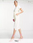 Фото #2 товара Closet London Tall kimono wrap dress in cream