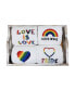 Rainbow Heart 2-Pc. Hand Towel Set, 30" x 16"