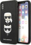 Фото #1 товара Karl Lagerfeld Etui Karl Lagerfeld KLHCPXSAKICKCBK Apple iPhone XS/X czarny/black hardcase Saffiano Ikonik Karl&Choupette Head